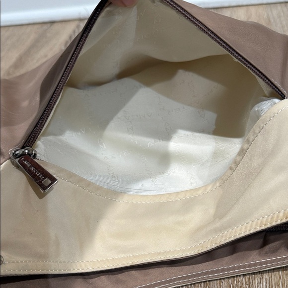 LANCASTER Beige and Brown Crossbody Bag with Buckle - Picture 11 of 11